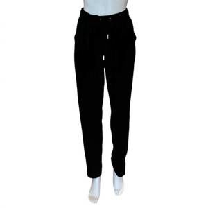 NEW AMANDA MARIA vera satin jogger pants in black